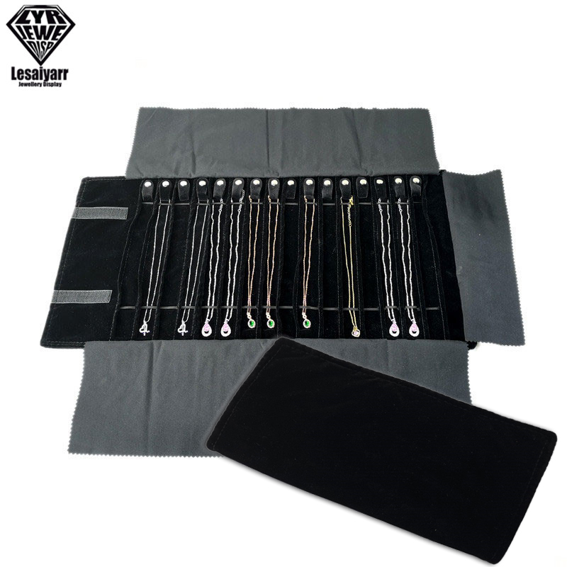 Velvet Ribbon Roll - Organizador de joyas de viaje, estuche