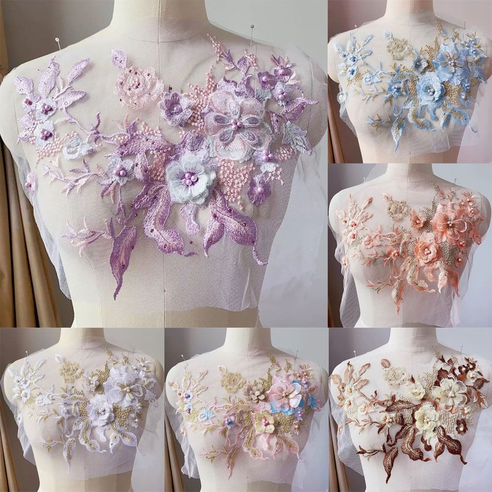 Embellishments For Scrapbooking - Telas de encaje con cuentas de