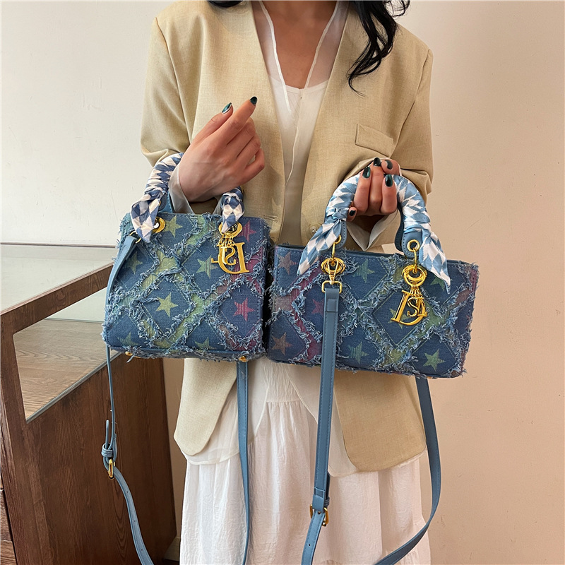 Craft Embellishment Storage - Y2K Nuevo bolso de mano Denim