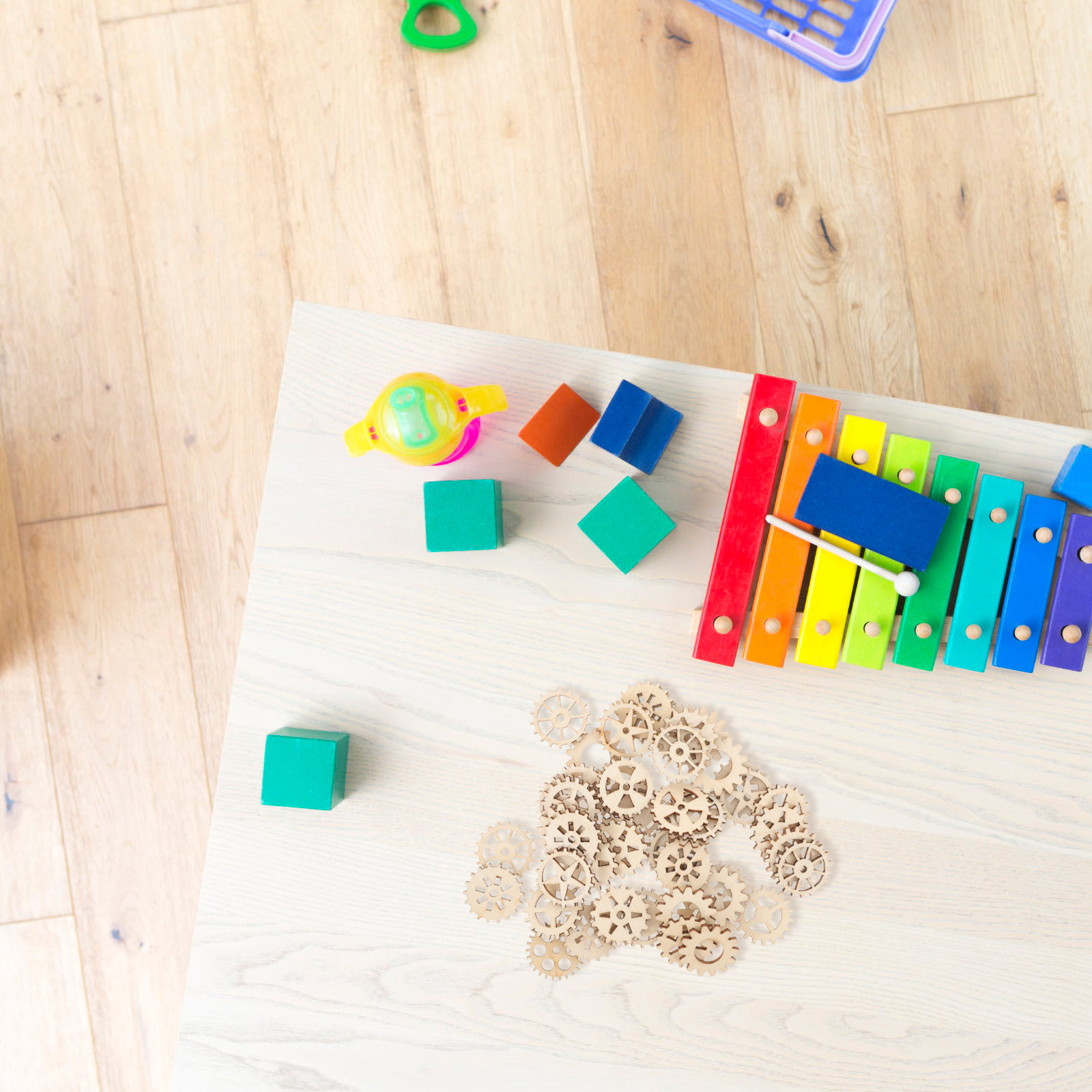 Craft Embellishment - 100 Piezas de Engranajes de Madera