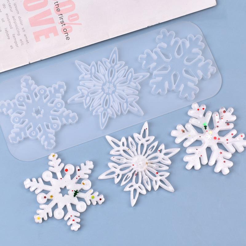 Christmas Craft Embellishment - Adorno de copo de nieve hueco
