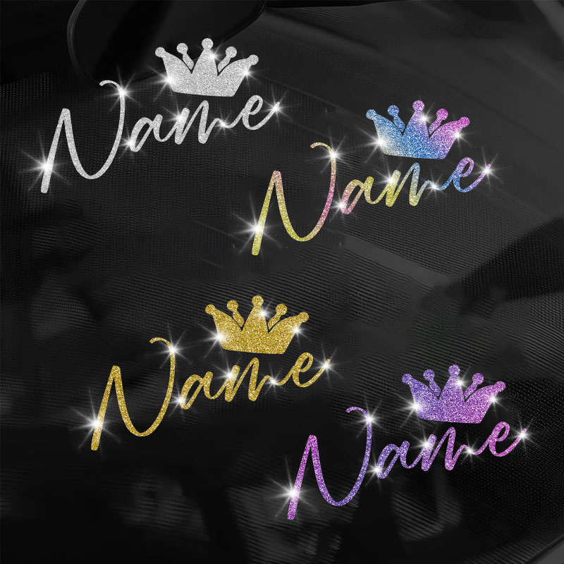 Glitter Vinyl Roll - 1PC Pegatinas Personalizadas con Corona y