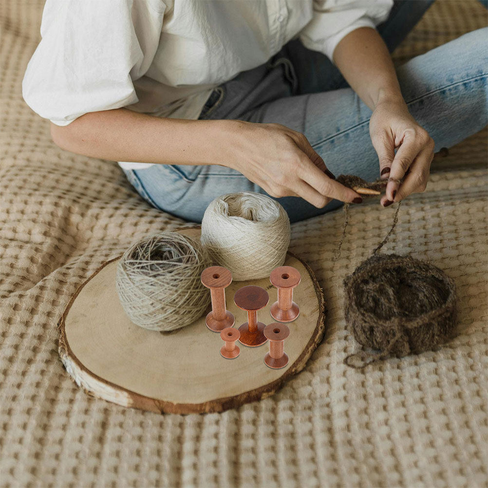 Embroidery Craft - Juego de 7 Bobinas de Madera,