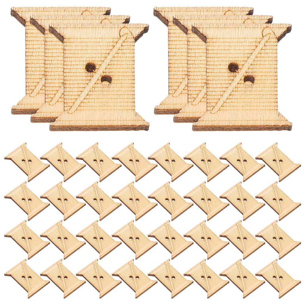 Embroidery Craft - 100 Piezas de Bobinas de Madera