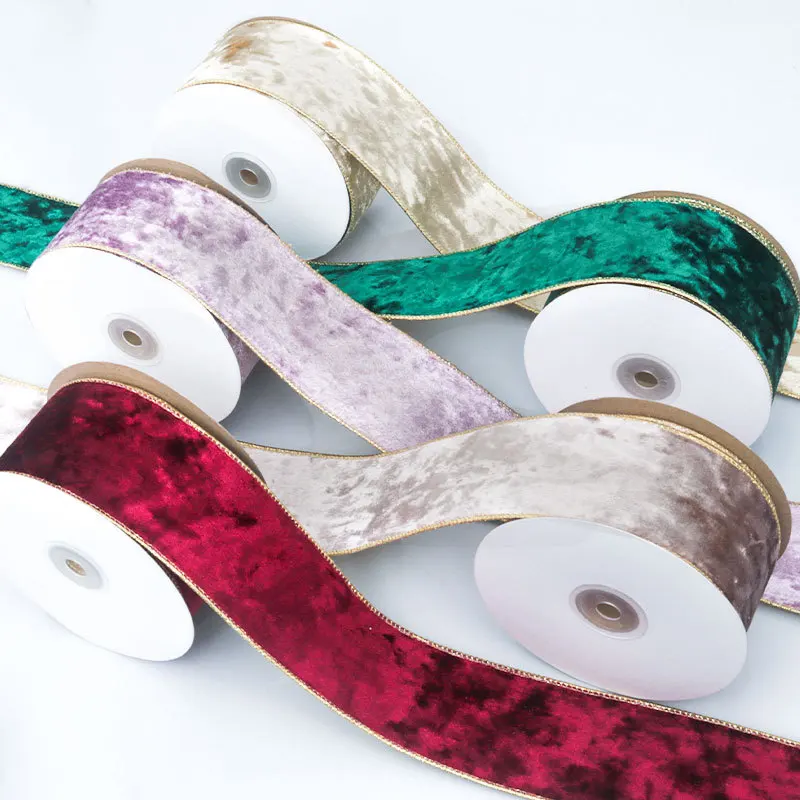 Velvet Ribbon Roll - Cinta metálica de terciopelo Reversible con