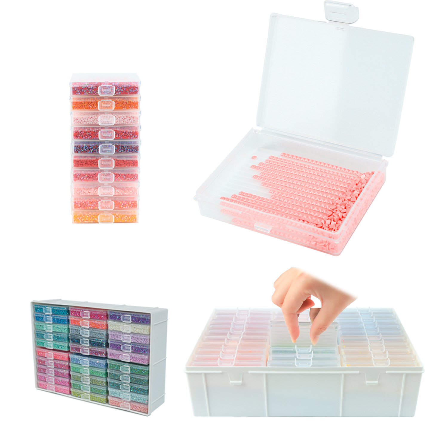 Craft Embellishment Storage - Juego de bandejas para pintura de