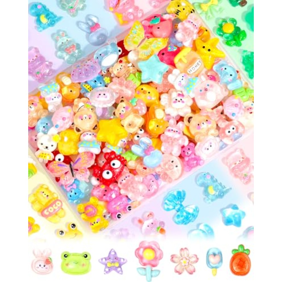 Easter Craft Embellishment Set - 100 piezas de dijes de resina