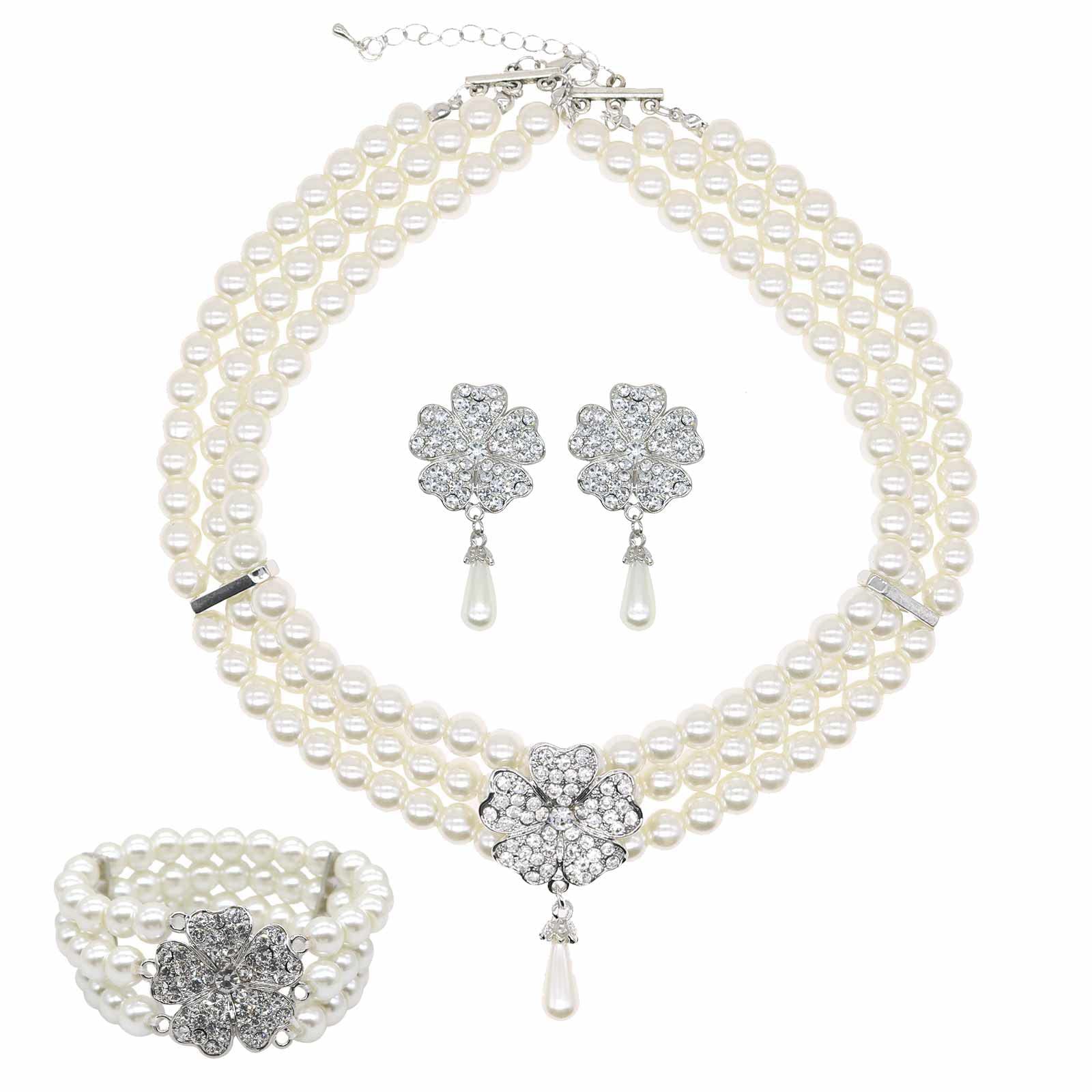 1920s1950s Imitation Pearl Nec - Pearl Trim Chain reseña y precio