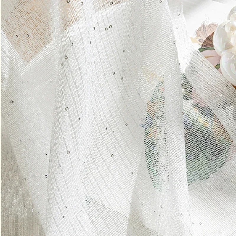 Cortinas transparentes frances - Sequin Fabric Panel reseña y precio