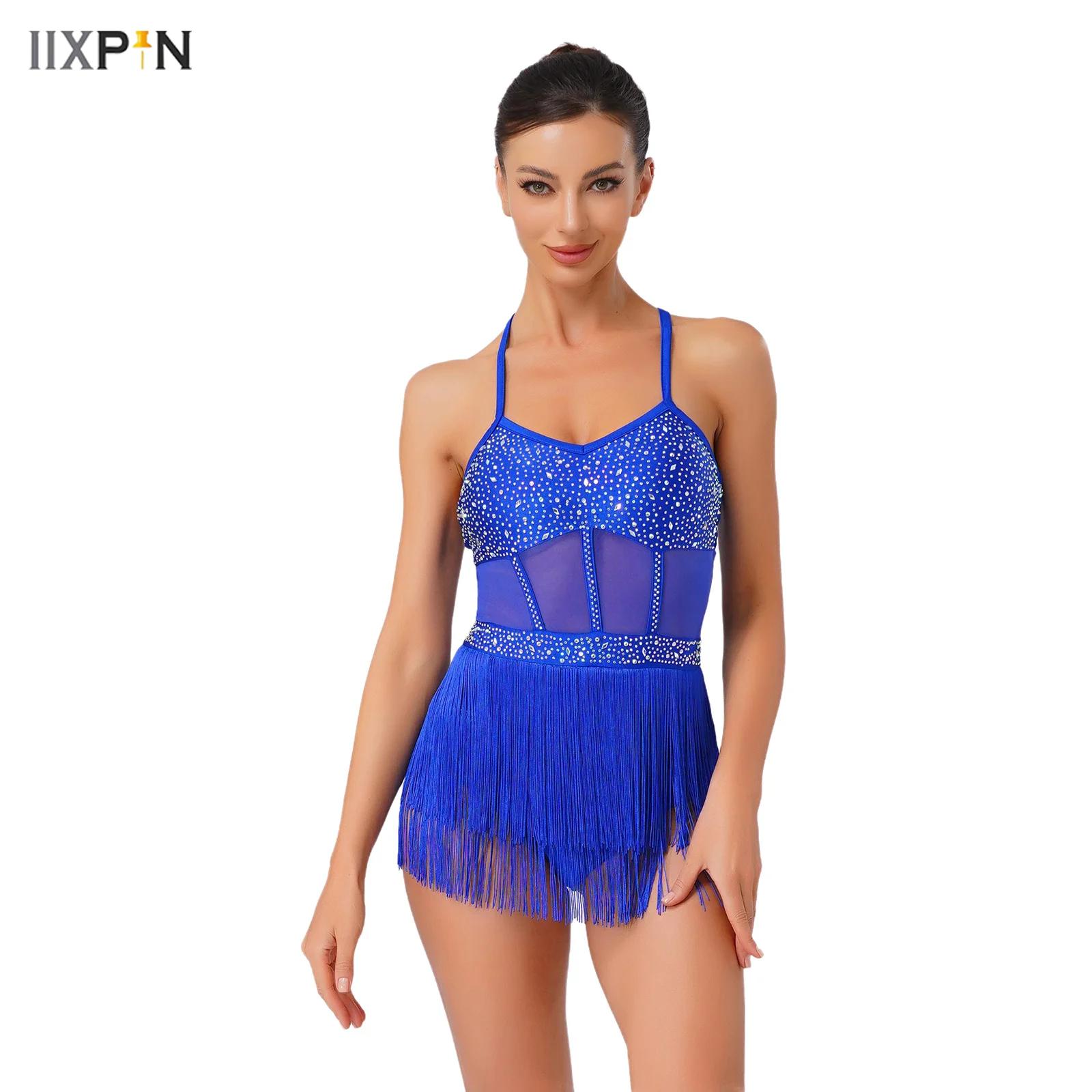Vestido de leotardo de baile d - Rhinestone Banding Trim reseña y precio
