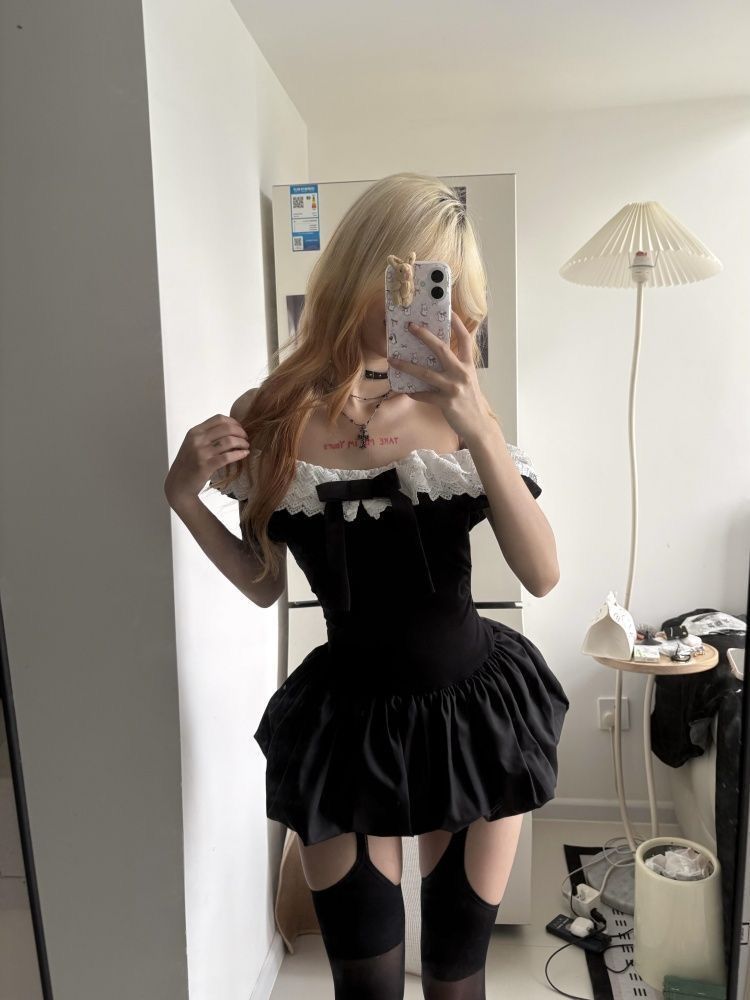 Conjunto de 2 Piezas Coquette  - Elastic Lace Trim reseña y precio