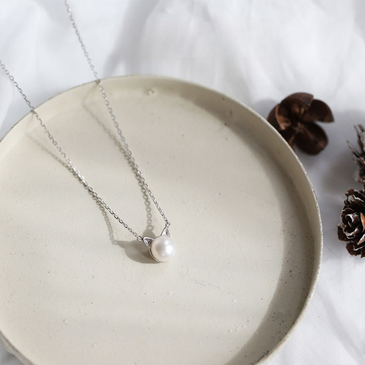 Collar con Colgante de Plata d - Pearl Trim Chain reseña y precio