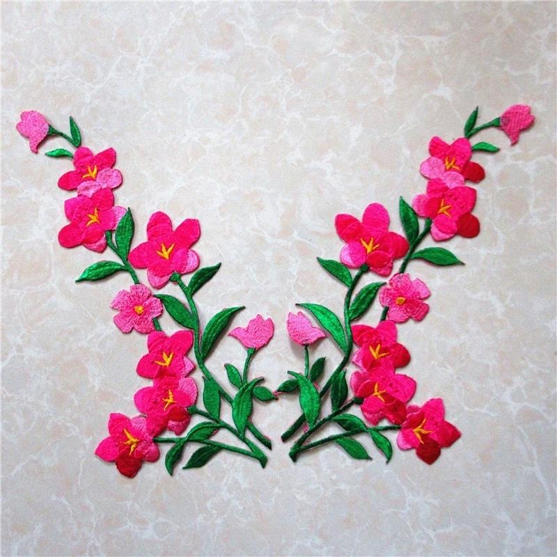 Parche bordado de flores azule - Applique Patch Flower reseña y precio