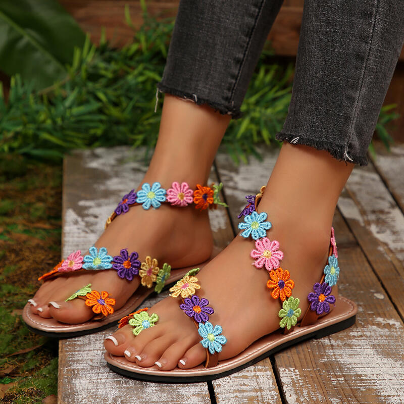Sandalias de Diseño Bohemio co - Embroidery Embellishments reseña y precio