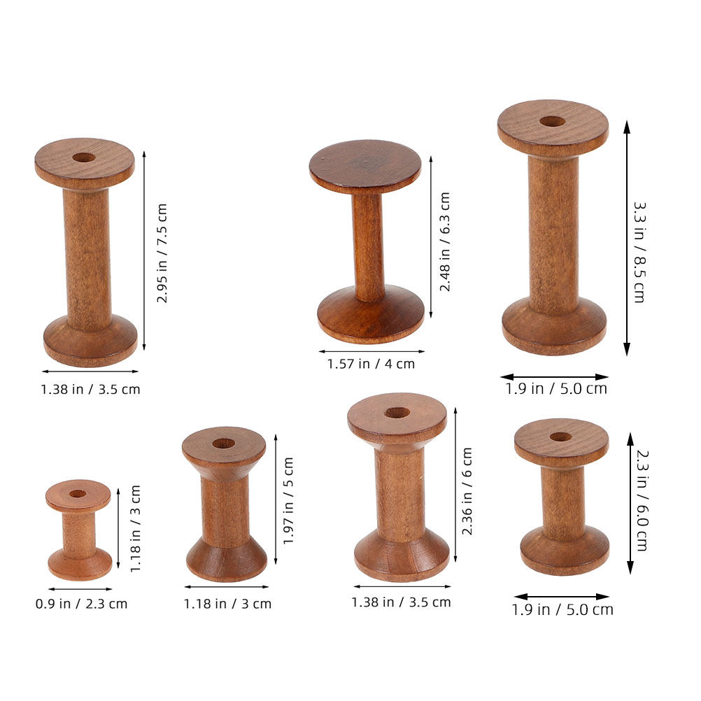 7 Bobinas de Madera Vintage pa - Embroidery Craft reseña y precio
