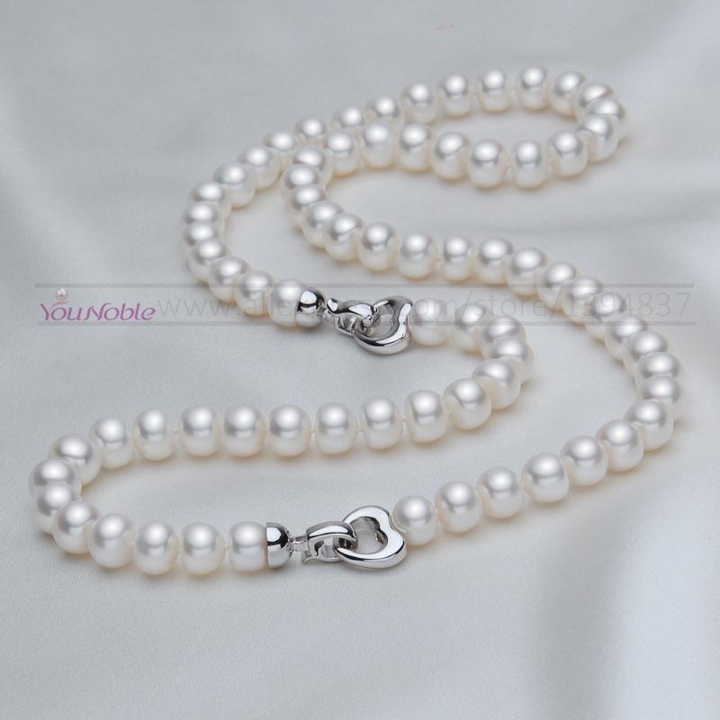 Juego de collar y pulsera de p - Pearl Trim Chain reseña y precio