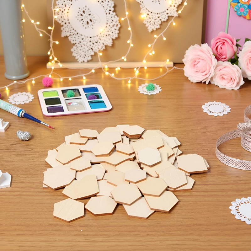 50 Uds. De piezas hexagonales  - Craft Embellishment reseña y precio