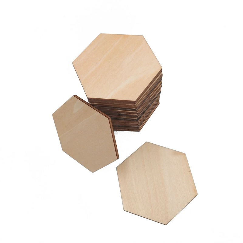 Rebanadas hexagonales de mader - Craft Embellishment reseña y precio