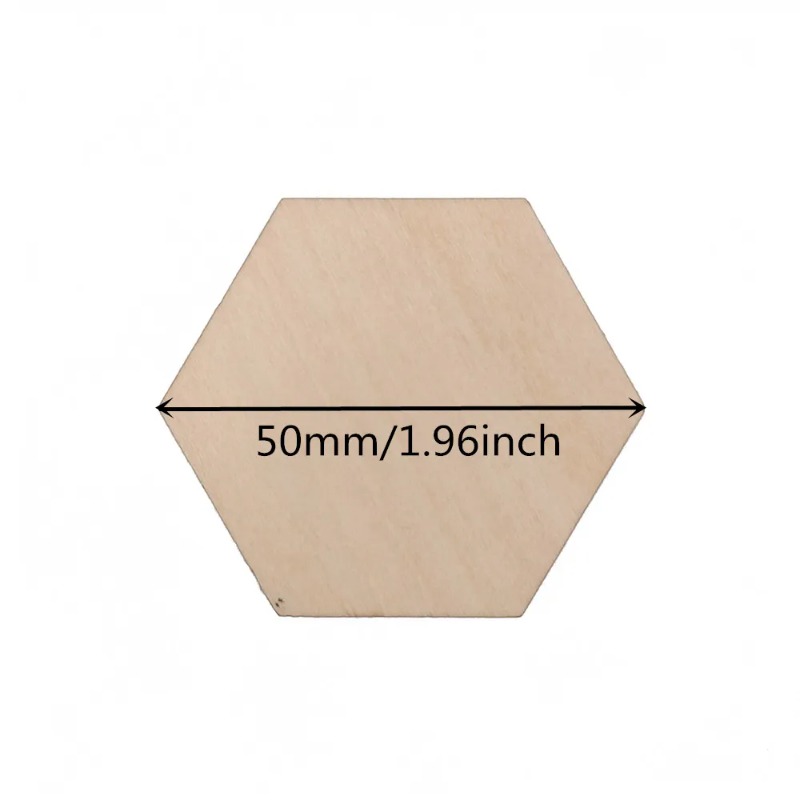 Rebanadas hexagonales de mader - Craft Embellishment reseña y precio