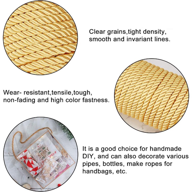 1 rollo de 8mm, 20 yardas, cor - Cord Trim Twisted reseña y precio