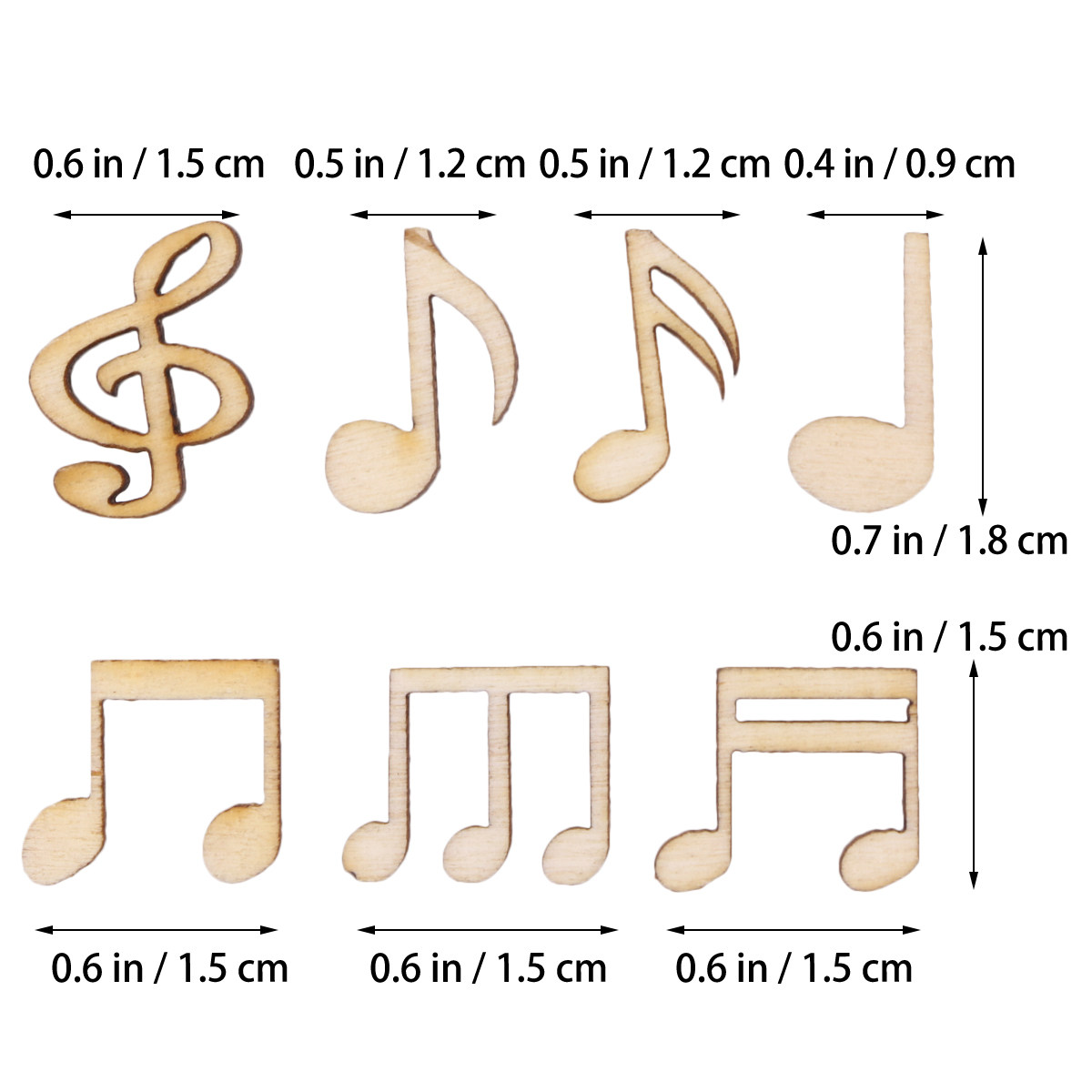 100 Piezas de Notas Musicales  - Christmas Craft Embellishment reseña y precio