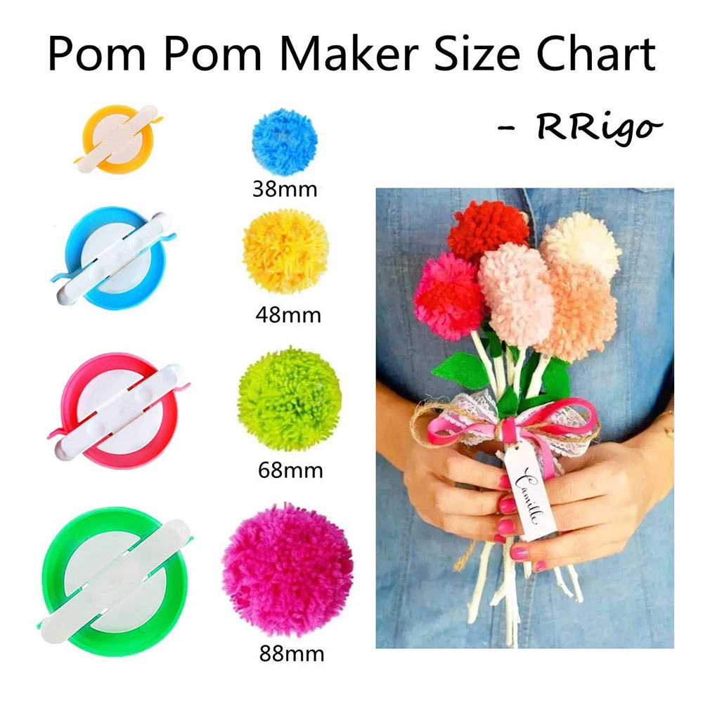Kit para hacer pompones de 4 t - Pom Pom Maker Tool reseña y precio