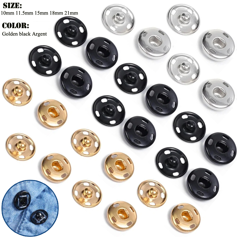 Juego de 10/50 botones a presi - Iron On Stud Set reseña y precio