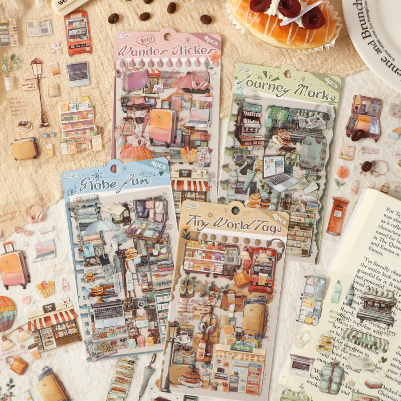 Paquete de 4 Etiquetas Adhesiv - Embellishments For Scrapbooking reseña y precio
