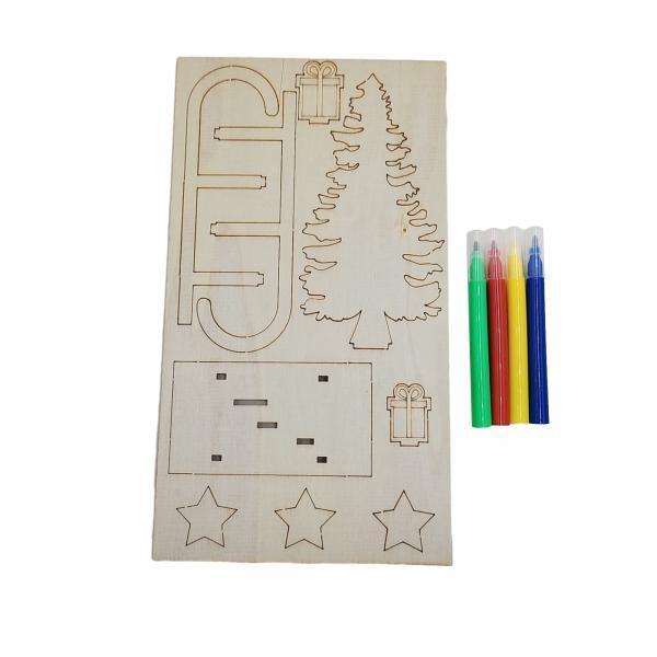 3x Trineos de madera para manu - Christmas Craft Embellishment reseña y precio