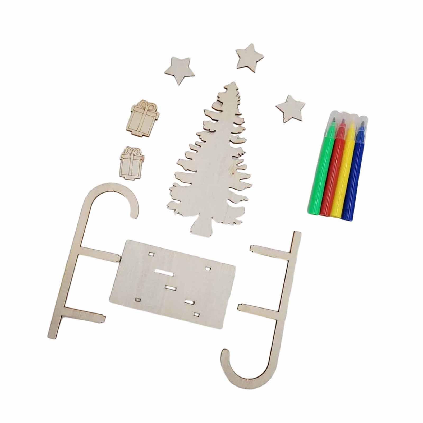 3x Trineos de madera para manu - Christmas Craft Embellishment reseña y precio